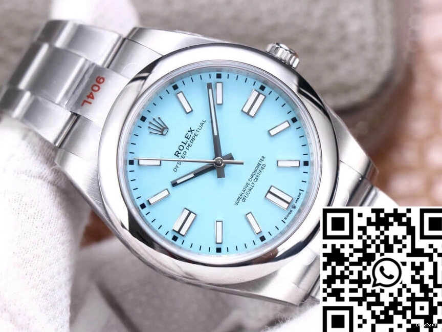 Blue 41MM M124300-0006 EW Dial Factory Turquoise Oyster Perpetual Rolex 1216